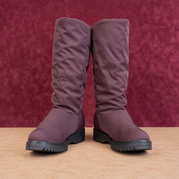 Cougar Women Gale Burgundy Fabric Waterproof Snow Winter Knee Boots sz 8 - Picture 2 of 10